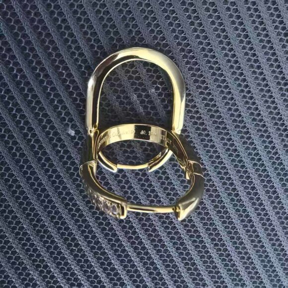 Delicate 14K Gold Plated  Huggie Hoops | Tiffany Sparkling Everyday Earrings - Picture 3 of 4